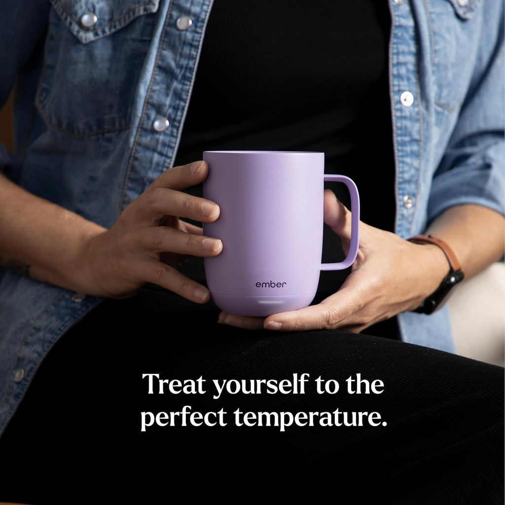 Ember Temperature Control Smart Mug 2, 14 Oz, App-Controlled Heated Coffee Mug with 80 Min Battery Life and Improved Design, Black
