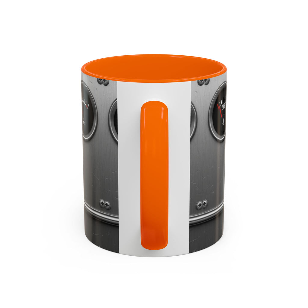 Accent Coffee Mug — "Premium Dad Fuel: Legendary Dad Mode Activated" Vintage Gauge Design