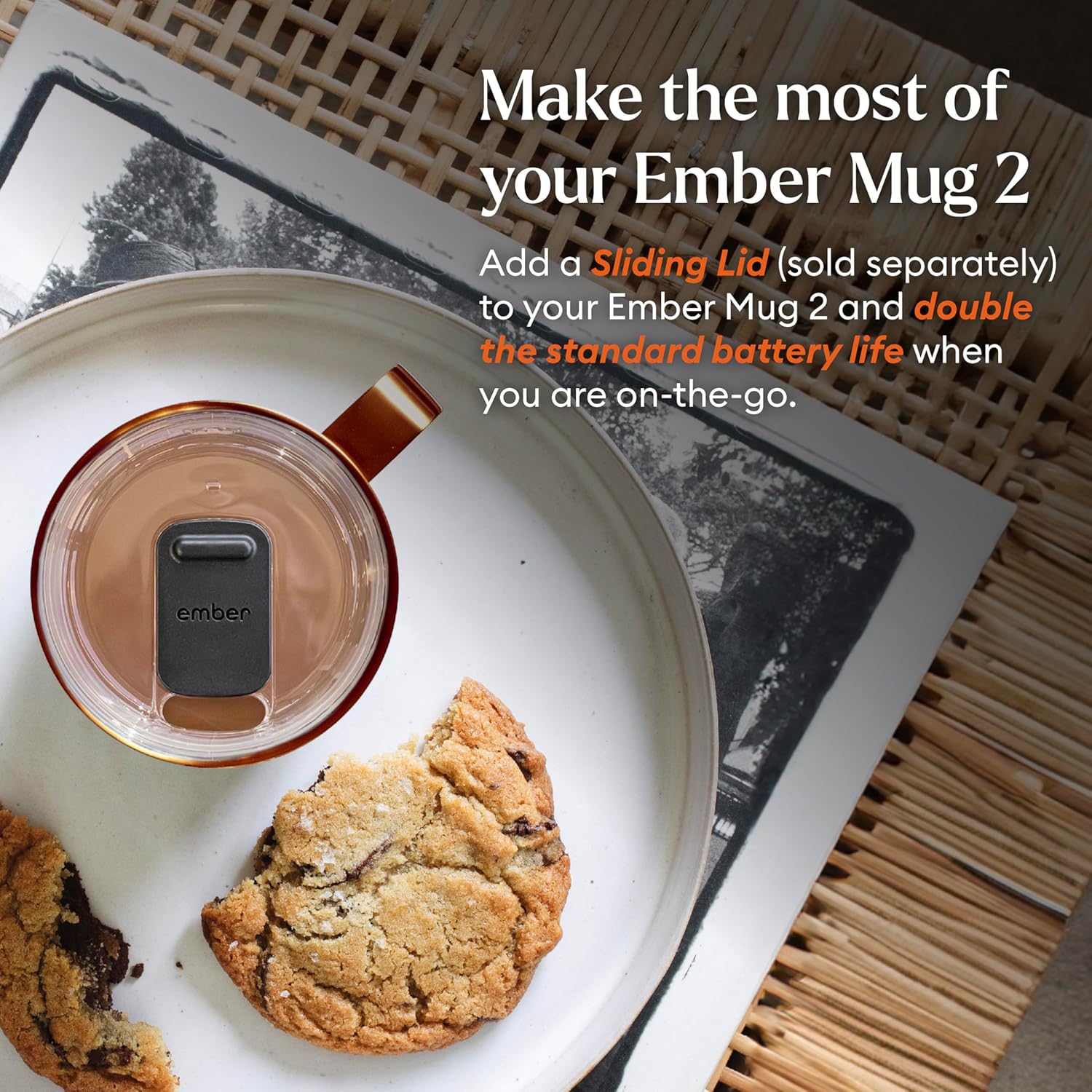 Ember Temperature Control Smart Mug 2, 14 Oz, App-Controlled Heated Coffee Mug with 80 Min Battery Life and Improved Design, Black