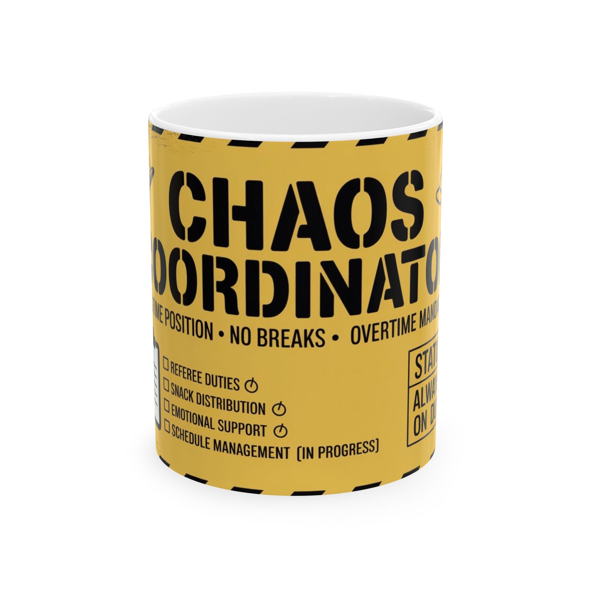 Chaos Coordinator Ceramic Mug — Funny Office Coffee Cup (11oz/15oz)
